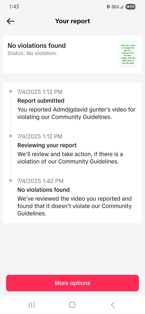 RoccoRoccs's tweet image. Hey @tiktok_us you guys need to work on your reporting system...

Are you guys good with this? Open calls for violence against a political party?