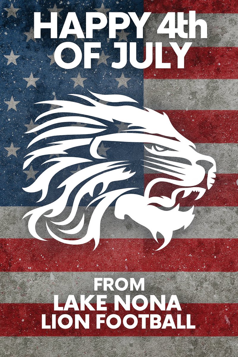David Aubrey (@daubrey52) on Twitter photo 🇺🇸 Happy 4th of July from Lake Nona Lion Football! 🇺🇸
Today, we celebrate our nation’s freedom, honor those who have served, and reflect on the strength of our community.
From our football family to yours — have a safe and proud Independence Day! <a href="/LNLionsFootball/">Lake Nona HS Football</a> 🇺🇸 Happy 4th of July from Lake Nona Lion Football! 🇺🇸
Today, we celebrate our nation’s freedom, honor those who have served, and reflect on the strength of our community.
From our football family to yours — have a safe and proud Independence Day! <a href="/LNLionsFootball/">Lake Nona HS Football</a>