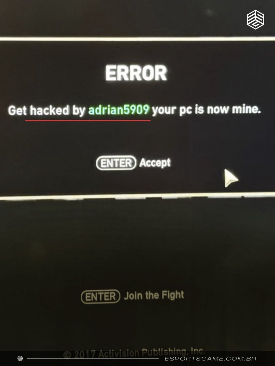 gamersmkting's tweet image. 🚨 CUIDADO: Seu PC pode ser hackeado só por jogar Call of Duty: WWII!

Relatos indicam invasões via Game Pass com CMD, wallpapers estranhos e muito mais.

⚠️ Evite o online até tudo ser esclarecido.
👉 Detalhes no blog: esportsgame.com.br/call-of-duty-w…
.
.
.
#CallOfDuty #CODWWII #Hack