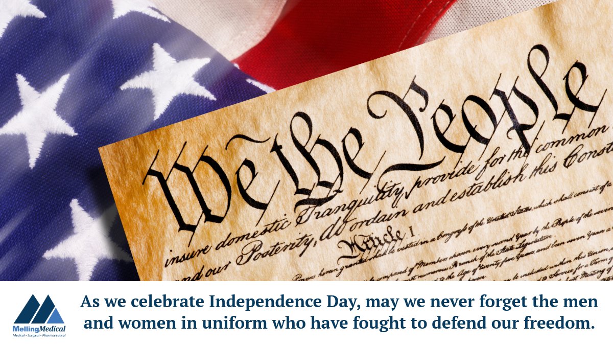 MellingMedical's tweet image. As we reflect on the sacrifices made in defense of freedom by our military members and veterans throughout the years, we're honored to improve the medical care they receive in partnership with some of America's finest medical products suppliers. #veteranshealth #independenceday