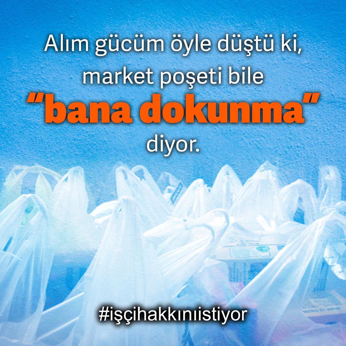 Alım gücüm öyle düştü ki, market poşeti bile bana “bana dokunma” diyor!  #işçihakkınıistiyor

<a href="/RTErdogan/">Recep Tayyip Erdoğan</a> <a href="/isikhanvedat/">Prof. Dr. Vedat Işıkhan</a> <a href="/iletisim/">T.C. İletişim Başkanlığı</a> <a href="/memetsimsek/">Mehmet Simsek</a>