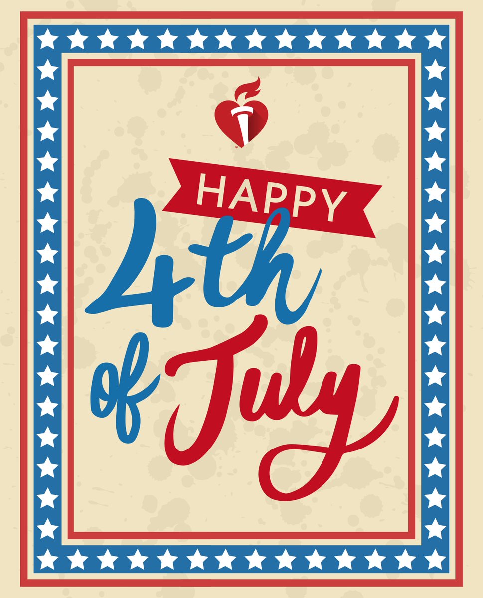 Happy 4th of July! We hope everyone has a safe and healthy holiday. Remember to include some heart healthy foods on the menu this weekend! 🇺🇸 🎇