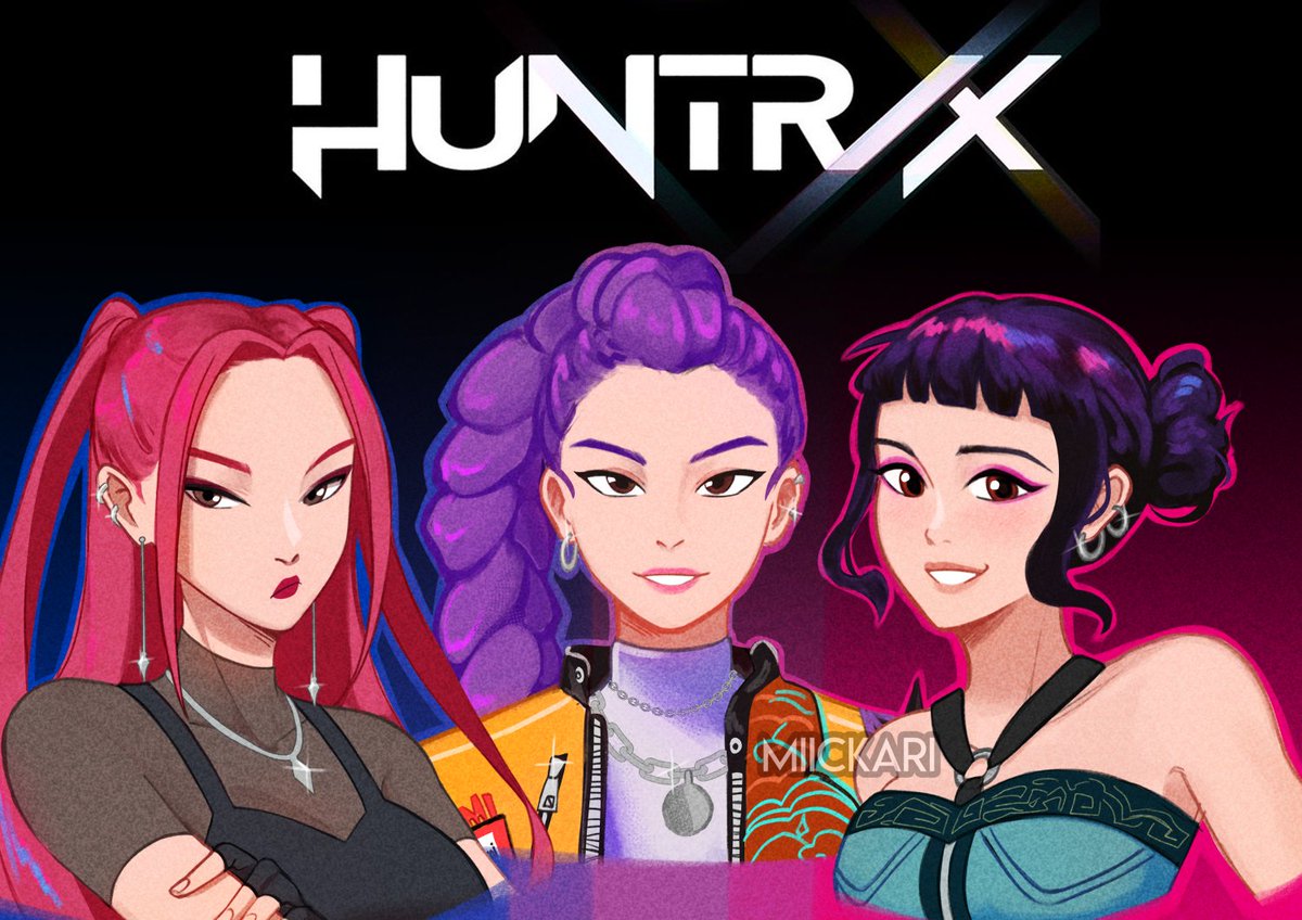 miickari's tweet photo. Loved the movie and had to draw them~ #KPOPDEMONHUNTERS https://t.co/M1iXoN3rU4