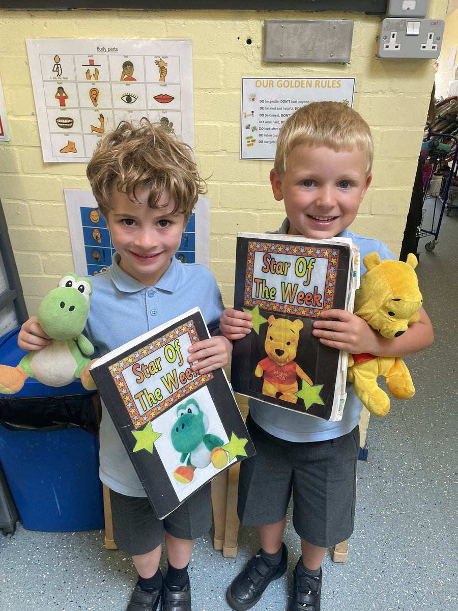 🌟🌟Stars of the week in Reception this week… well done and enjoy your adventures with Winnie and Yoshi🌟🌟