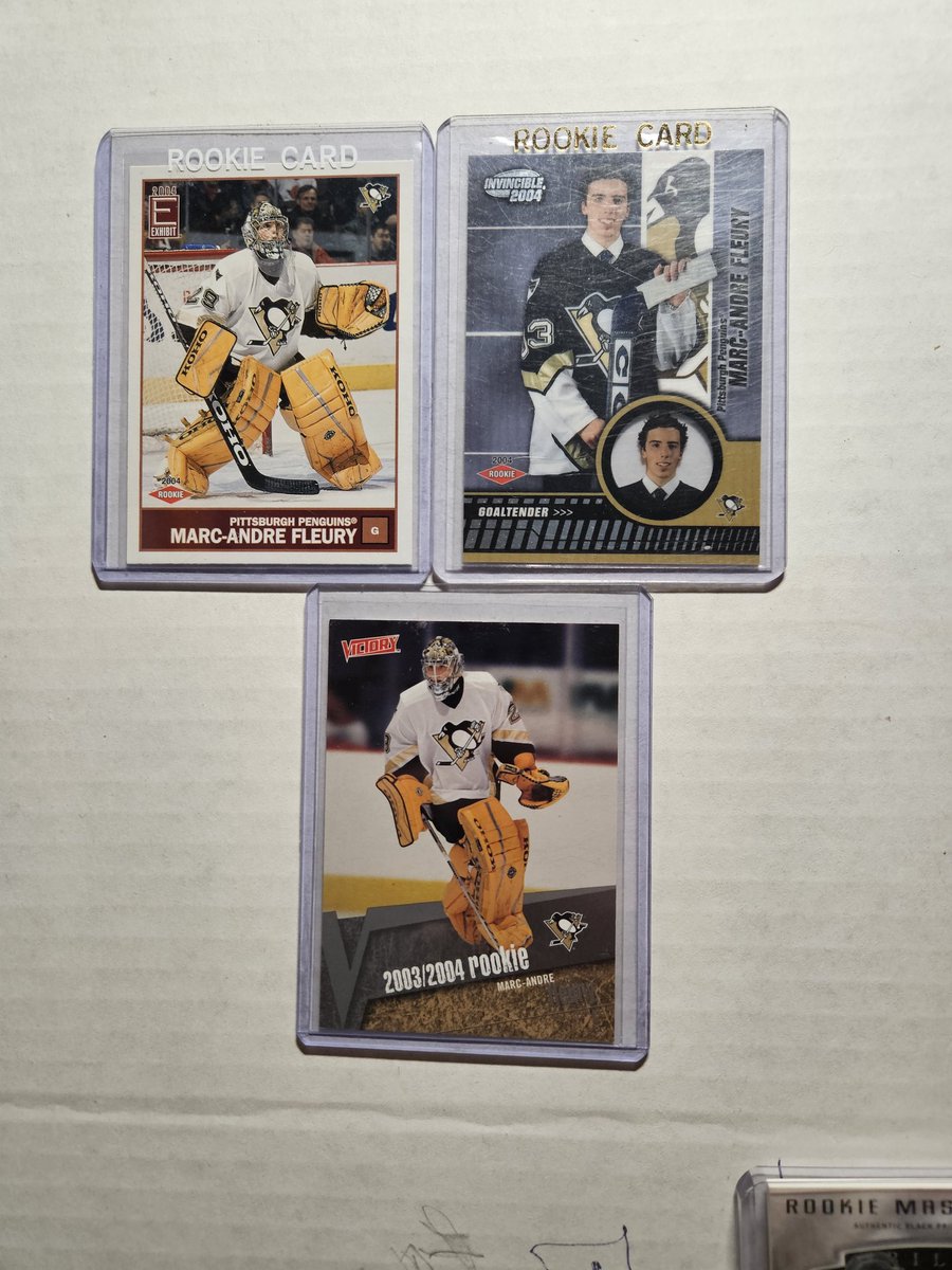 Rickie RPA /25
$50

Letang Rookie Plate
$90

Fleury RC lot
$40