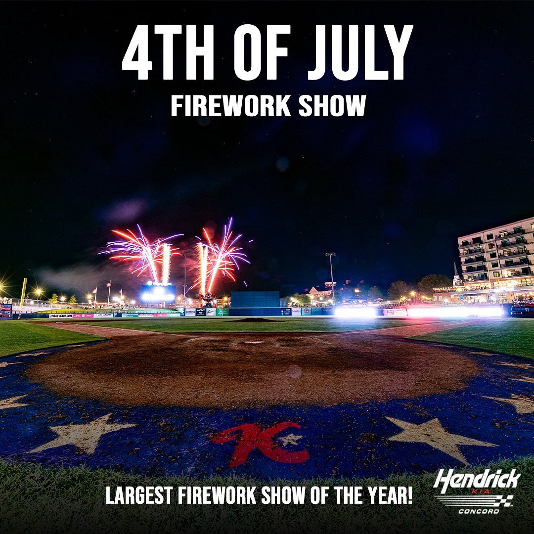 Happy 4th of July Kannapolis! The Day is Finally Here! Tonight at 6:35pm USA Baseball will Face Off Against the Appalachian League Select Team! Stay after the game tonight for the Largest Firework Show of the Year, presented by Hendrick Kia of Concord!
🎟️:
bit.ly/3HGEr61