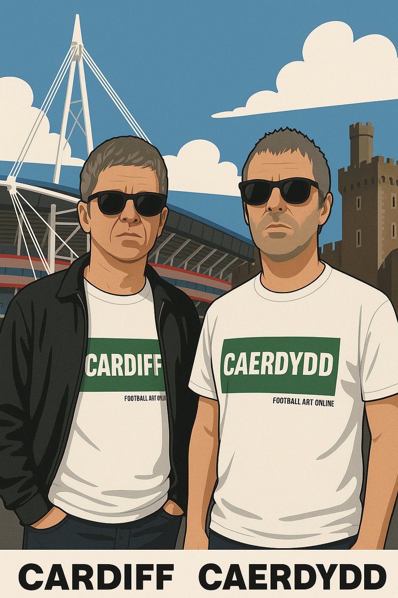 Jumping aboard this particular train this #Friday night!...
Look what a few early weekend adult shandies at Football Art Online HQ here in #Cardiff combined with #ChatGPT have arrived at!! 😂

Have a good one all!

#Oasis #OasisLive #Cardiff #Caerdydd #Oasisreunion #90s #Britpop