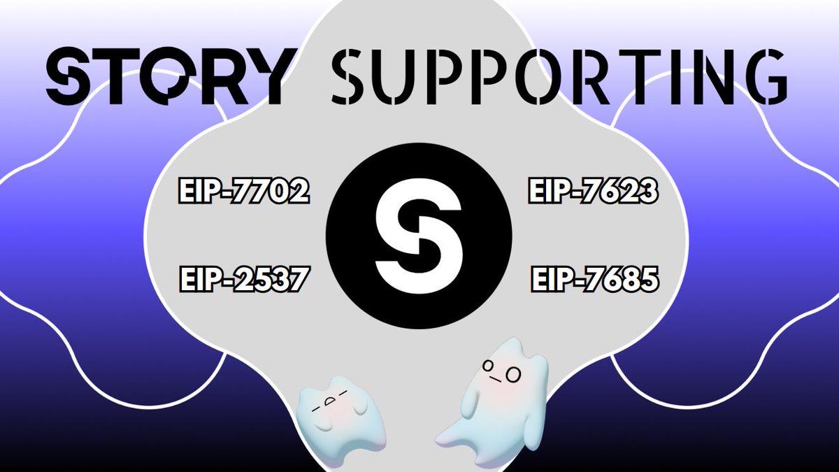 marshallbilly_'s tweet image. Story Protocol just gave its execution layer a serious IQ boost.

Now supporting:
⚙️ EIP-7702
🔒 EIP-2537
🧠 EIP-7623
📡 EIP-7685

It’s not just alphabet soup, these upgrades unlock real power. Let’s break it down 👇

@StoryProtocol #EIP #IPFi