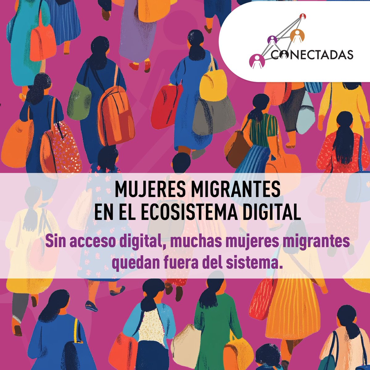 🧳 Las mujeres migrantes, además de enfrentarse a condiciones precarizantes durante su desplazamiento, como mala alimentación, violencia de género o una menstruación complicada, actualmente también pasan por procesos migratorios en los que la tecnología es crucial. Todos ellos