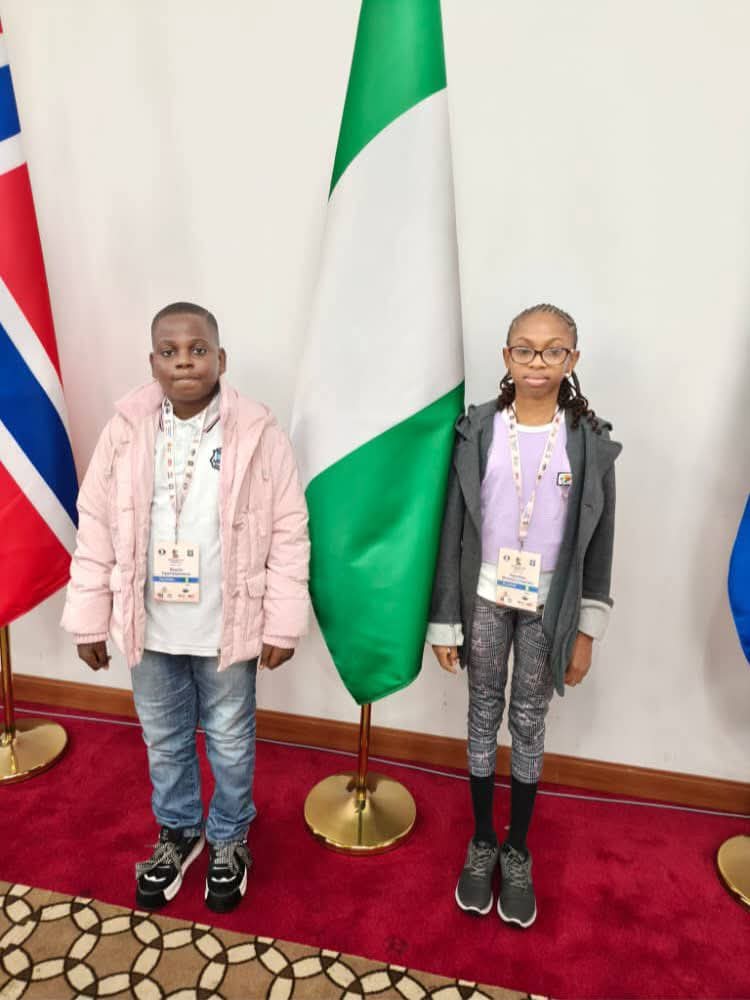 Michelle Chiamaka Nwankwo came 7th in World in the Under 12 Girls category while Bayefa Oyeinkeperemo was 11th in the opens under 10 category after a grueling tiebreak.

Congratulations to Nigeria!! 🇳🇬