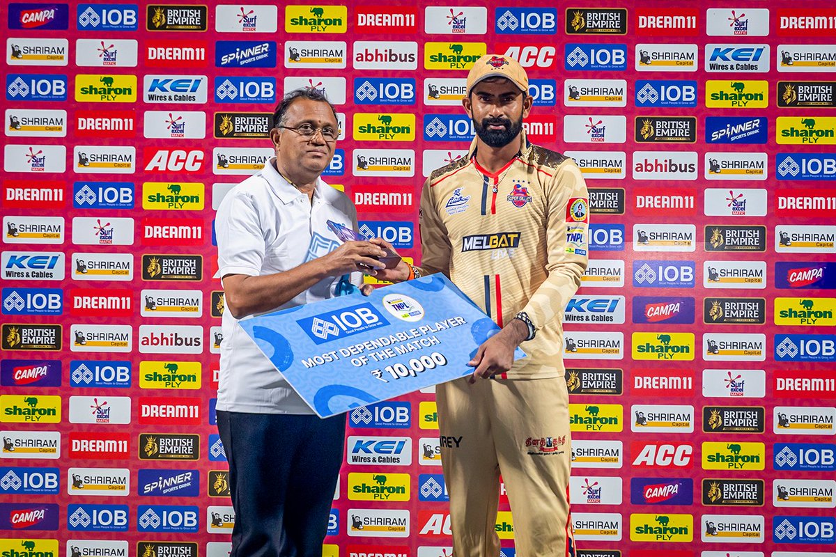 TNPremierLeague's tweet photo. Award winners from the #CSGvDD Qualifier 2 game! 🏏
#TNPL #TNPL2025 #NammaOoruNammaGethu https://t.co/RHFBSjCzao