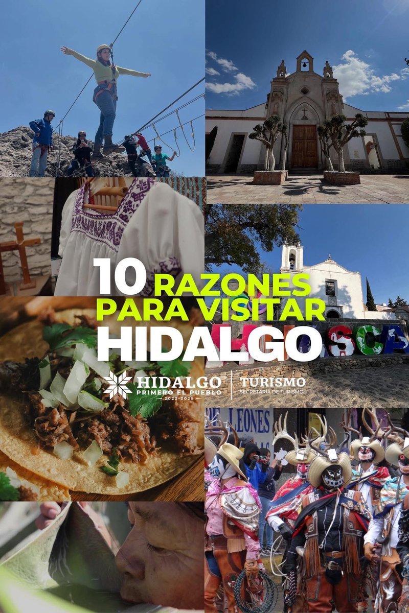 #HidalgoTieneAlgo que lo hace único, su gastronomía, haciendas, artesanías, tradiciones, Pueblos Mágicos y, sobre todo, su gente. 🫶🏻

Te invitamos a visitarlo y descubrir todo lo que tiene para ofrecerte. ¡Vívelo! 🌄✨

#PrimeroElPueblo
