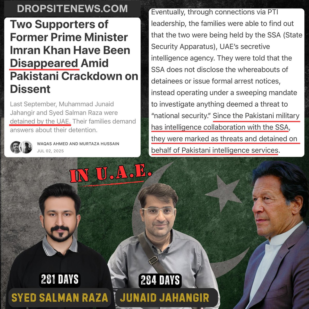 Pakistan Walli (@pakistanwalli) on Twitter photo The <a href="/visitdubai/">Visit Dubai</a> slogan “Only Dubai” couldn’t be more accurate, because it’s the only place in the world where a foreign govt. or military can make people disappear just for supporting the wrong political party. Even North Korea and Myanmar might feel outclassed. <a href="/uaeembassyisb/">UAE Embassy PK</a> The <a href="/visitdubai/">Visit Dubai</a> slogan “Only Dubai” couldn’t be more accurate, because it’s the only place in the world where a foreign govt. or military can make people disappear just for supporting the wrong political party. Even North Korea and Myanmar might feel outclassed. <a href="/uaeembassyisb/">UAE Embassy PK</a>