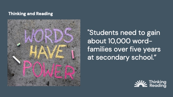 Teachers can’t teach all the words that students need to know, so we have to be smart about how to select them, and how quickly we teach them.

Read more in our blog “Thinking and Reading” wp.me/p4hKgx-84H (5 min read).
