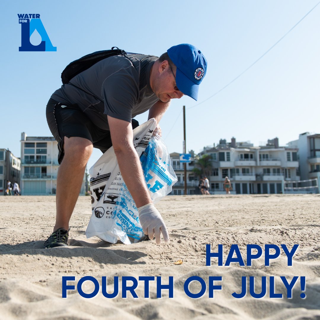 WaterForLA's tweet image. Happy 4th of July LA County 🎆 Remember to clean up your trash to help keep LA County’s watersheds clean and healthy. Stay safe and have fun! #WaterforLA #July4
