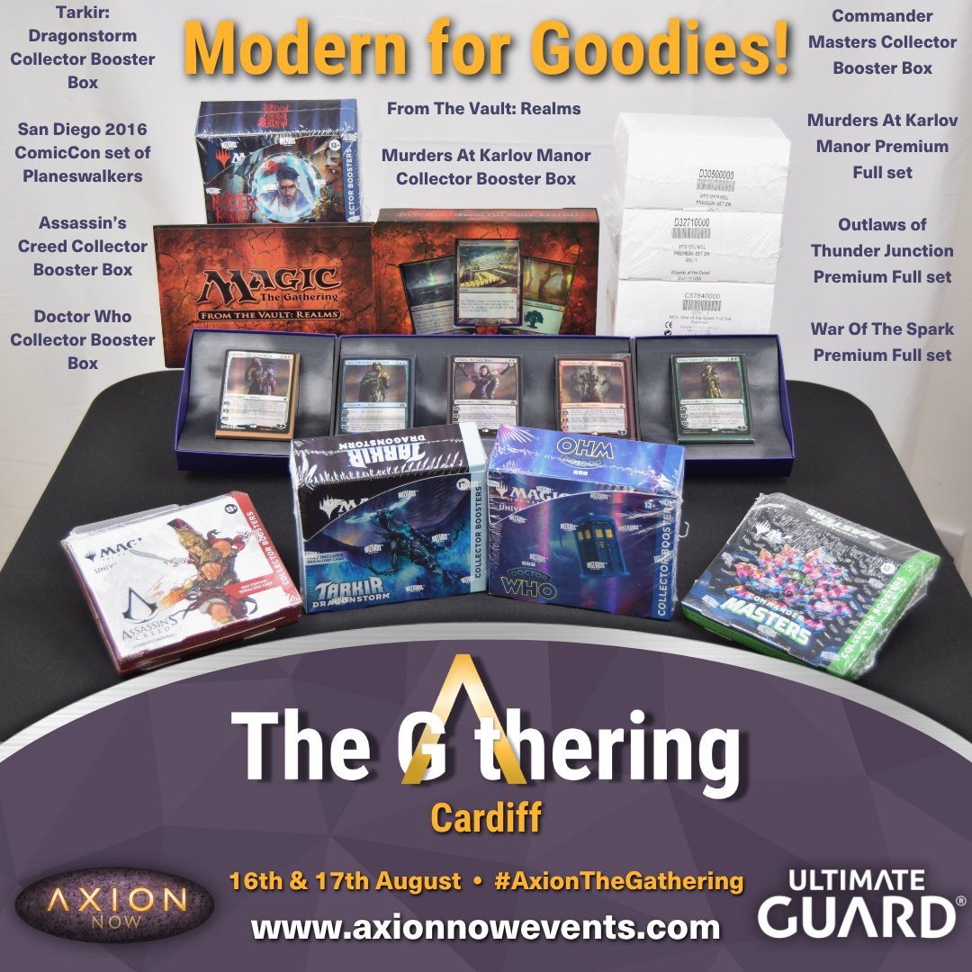 AxionNow's tweet image. 🏆What’s Up For Grabs in Modern for Goodies?🏆
From sought-after staples to collector boxes and premium sets, the prize pool is stacked!🔥
Bring your best Modern brew and battle it out for glory (and goodies)!
🔗 Buy your ticket today! axionnowevents.com/event-details/…