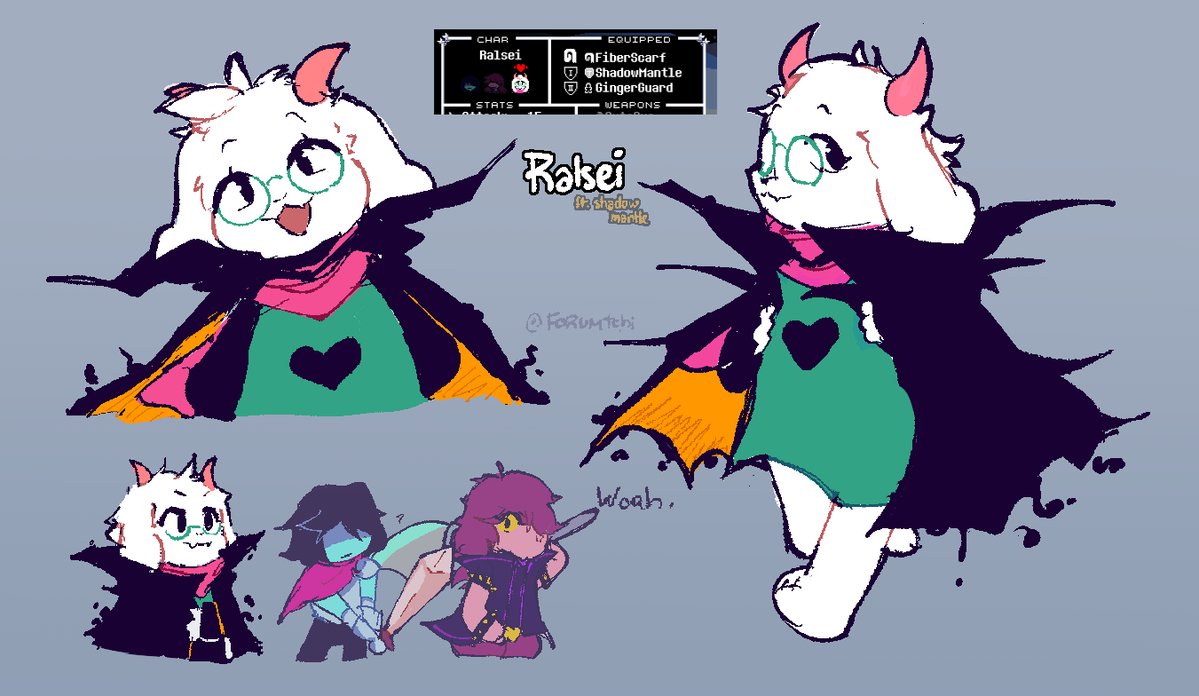 ralsei with shadowe mantle
#DELTARUNE #ralsei