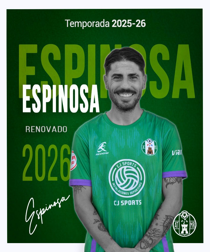🔊 🆁🅴🅽🅾🆅🅰🅲🅸🅾🅽 🔊

📝 <a href="/juanma8espinosa/">Juanma Espinosa</a> seguirá en el  <a href="/atmanchareal/">Atlético Mancha Real</a> la temporada 25/26.

¡Espinosa es verde! 💚

#Espinosa2026

#SomosManchaReal 💚💜

#YoSoyVerde 💪🏻