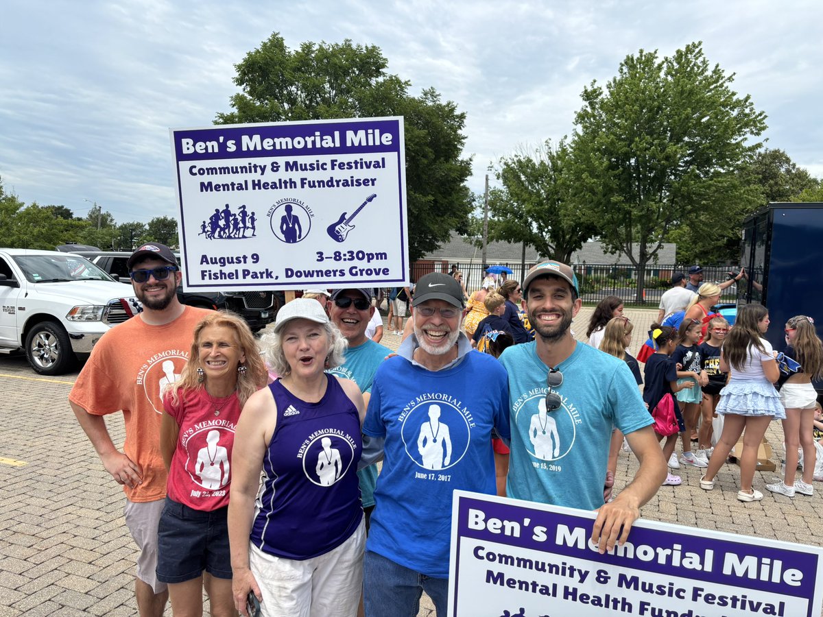 Come see #bensmemorialmile at the #downersgrove July Fourth parade today!