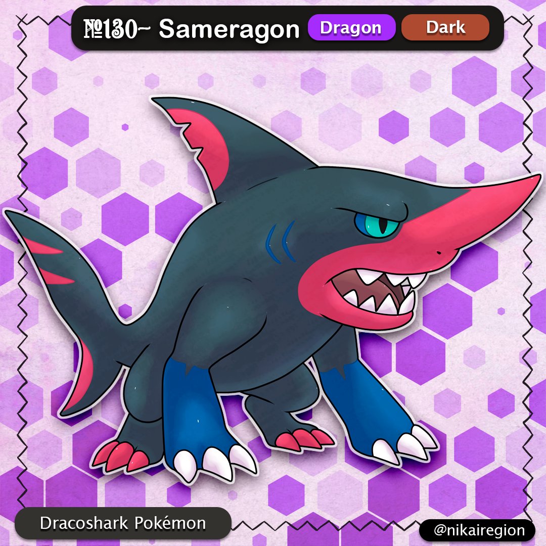 NikaiRegion's tweet photo. New Line Pokémon:
> Goblite and Sameragon (The Dracoshark Pokémon)
- Based on Sharks , Goblin Shark , Isonade (Yokai) and Land Sharks ;
#goblinshark #shark #fakemon #dragontype #darktype #isonade #japanese #yokai #japan #pokemon #sugimori #art https://t.co/uOAWCGPEbv