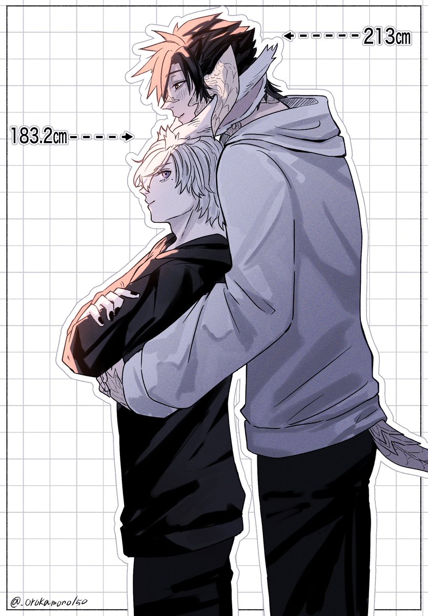 並んでみると身長差がすごくてとても良い