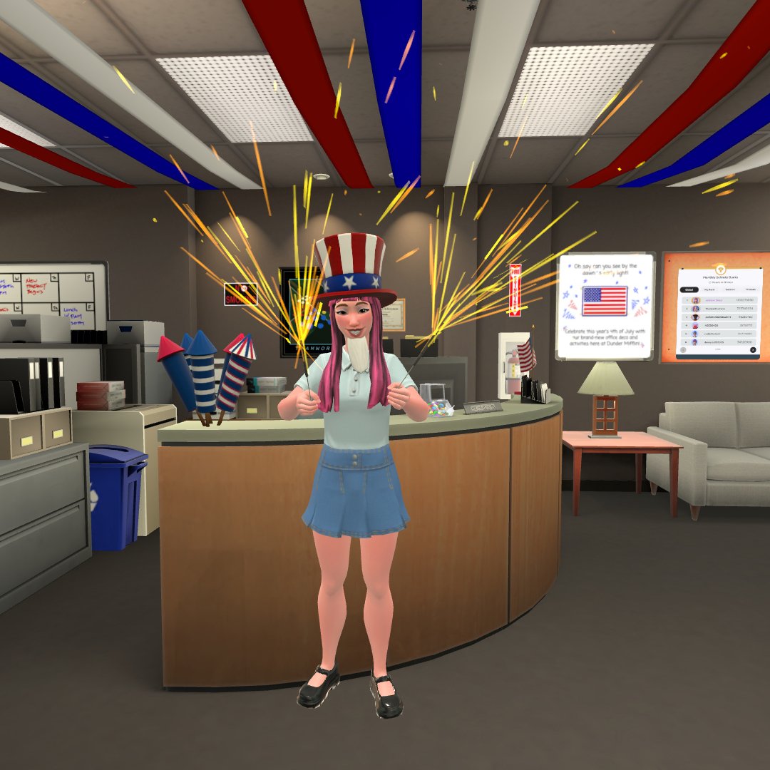 4th of July celebration is here! 🎆🦅

Celebrate with us in The Office World in our brand-new update!

horizon.meta.com/world/49984503…
