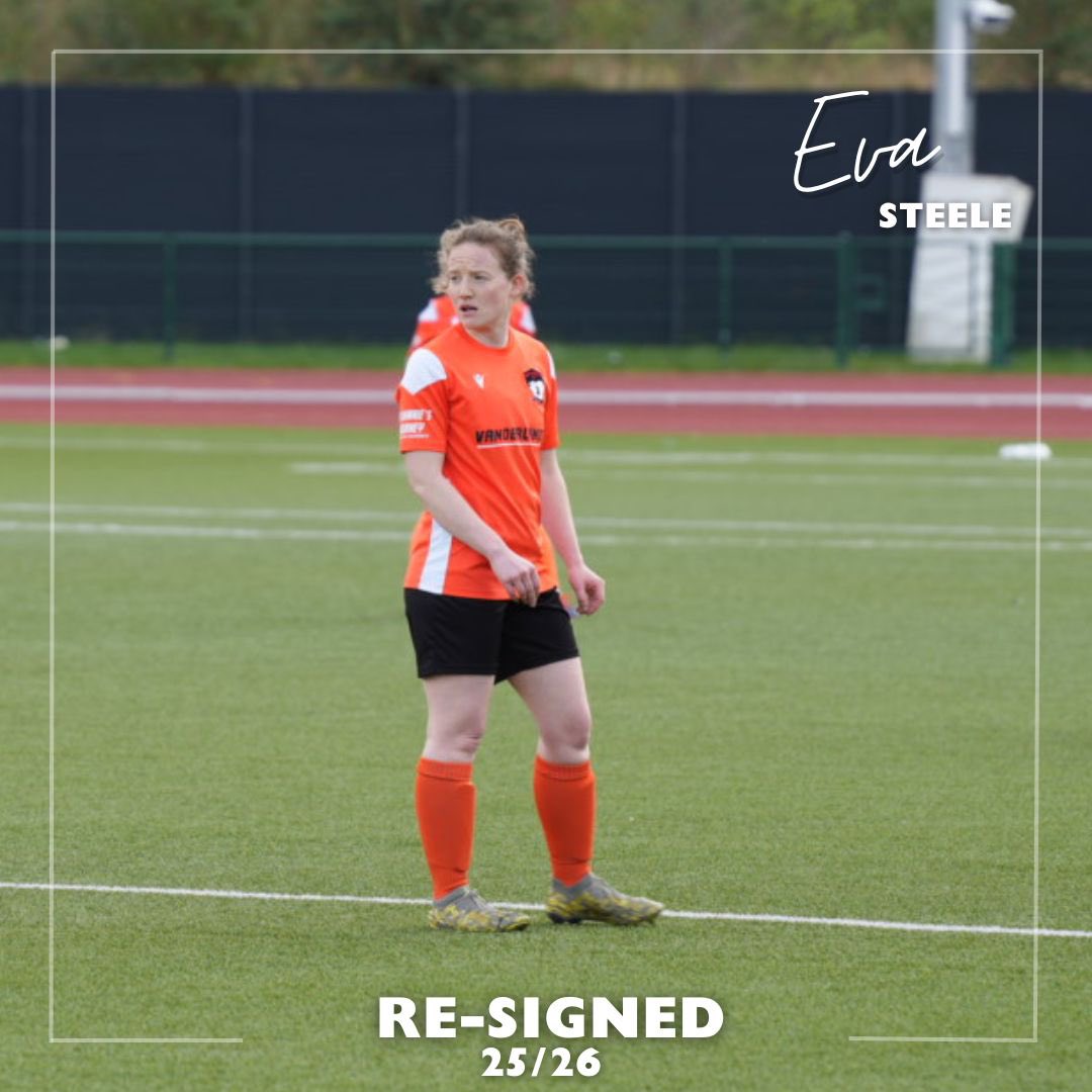 ✍️ RE-SIGNING 

We are delighted to confirm the re-signing of attacking midfielder Eva Steele for the 25/26 season.

Full of passion and commitment, Eva sets the standard in midfield and brings a constant attacking threat, always looking to make things happen in the final third.