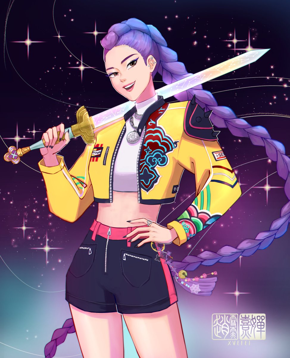 xvefei's tweet photo. excuse me? i'm everyone's type ⚔️✨

#KPOPDEMOMHUNTERS #kpdh #kpopdemonhuntersfanart #Rumi https://t.co/9oncKzec8N