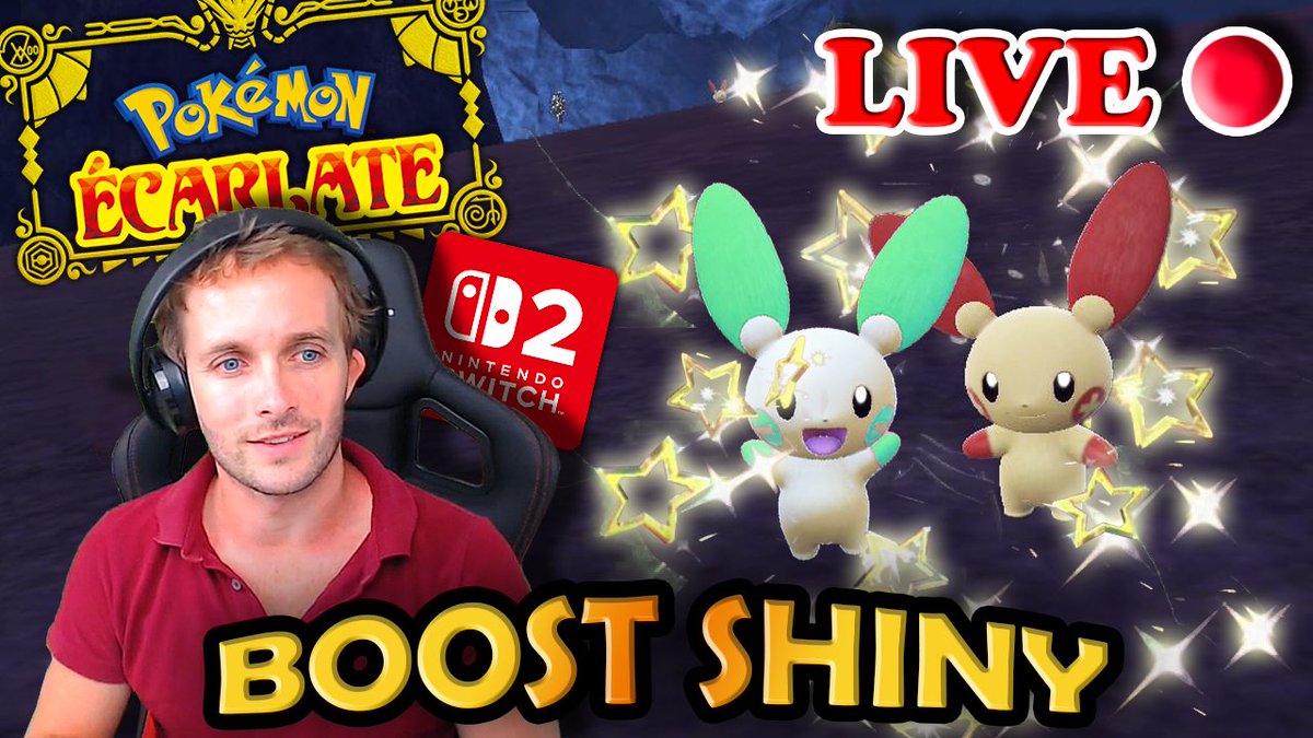 Joenesteam's tweet photo. 🎉 EN LIVE DÈS MAINTENANT !!
✨ BOOST SHINY en LIVE sur Écarlate & Violet – Apparitions Massives (Switch 2 test) 🎮🔥
▶️ Viens nous rejoindre :
🔗 https://t.co/Wcm6GWW7Do
📣 On commence dans quelques minutes !
#ShinyHunting #PokémonÉcarlate #MasudaMethod #LivePokemon #Switch2 https://t.co/86fmHM93K9