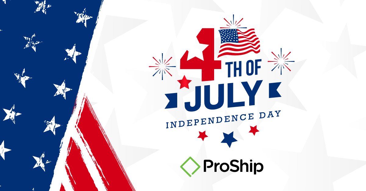 🎡 Happy Independence Day from ProShip! Today we honor the freedom that fuels the  progress and innovation that keeps the #shipping world in motion. 📦 Wishing you a safe, joyful, and efficient 4th of July! 🎇🎉