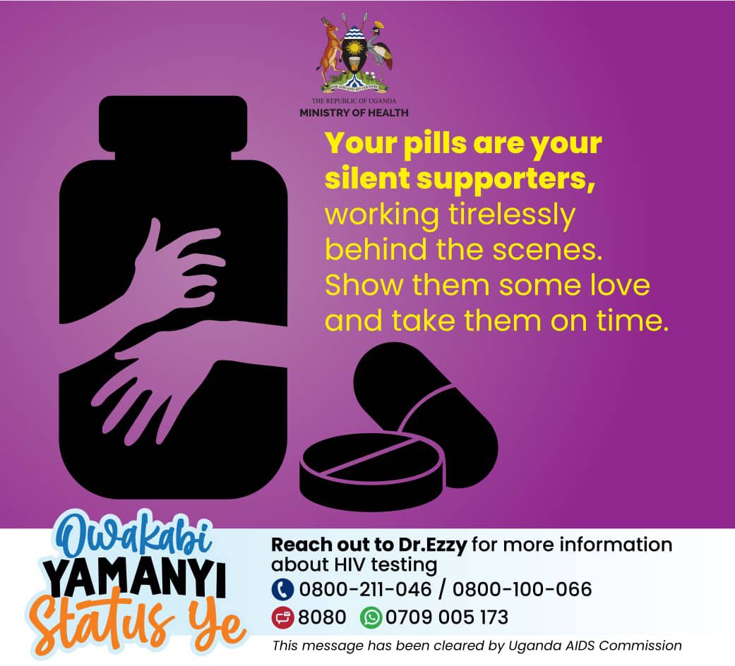aidscommission's tweet image. We know it is the weekend but remember to take your medication as advised by the health worker.
#EndAIDS2030Ug