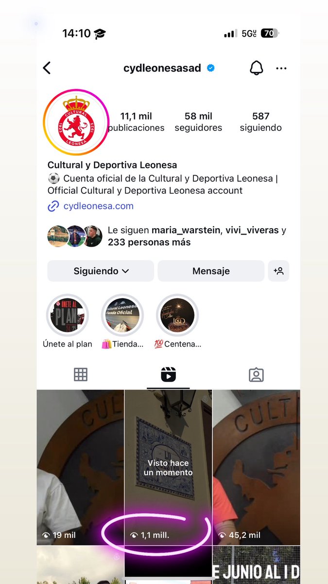 El anuncio de la <a href="/CyDLeonesa/">Cultural y Deportiva Leonesa</a> del fichaje de Juan Larios ha gustado y mucho en Instagram. El video acumula ya más de 1 millón de visitas 🫨