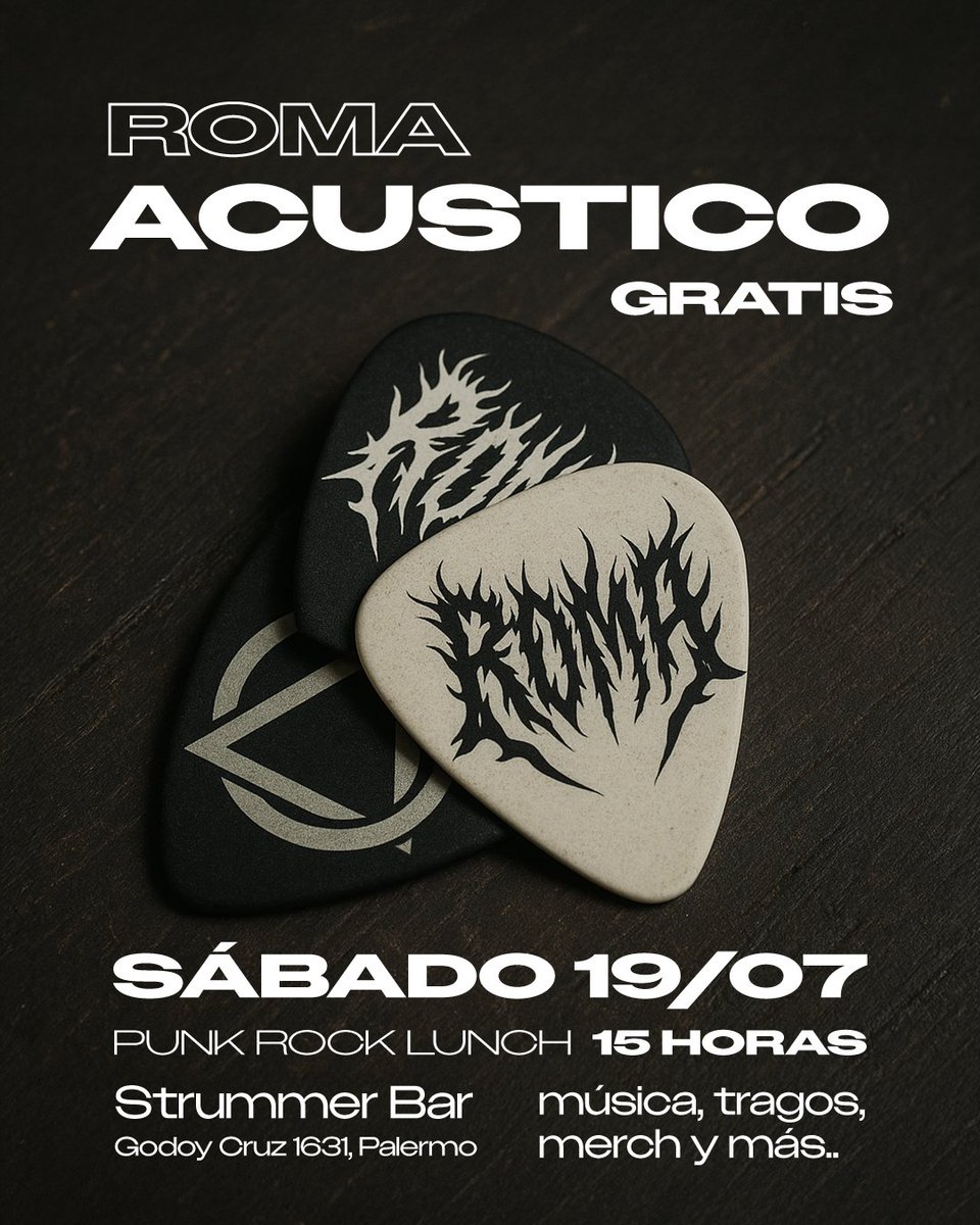 OFICIALROMA's tweet image. 🔥 ROMA ACÚSTICO EN VIVO - GRATIS 🔥
El sábado 19/07 te esperamos en @strummerbar para vivir un show diferente: un acústico íntimo, poderoso y completamente GRATUITO❗️

🎟️ Venta anticipada para nuestra próxima fecha en La Tangente (15/08) A PRECIO PROMOCIONAL
…y más sorpresas 👀