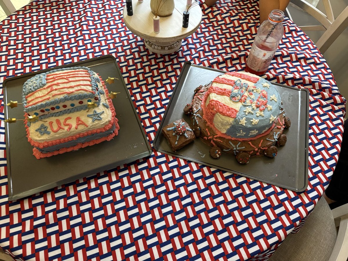 WillyRice's tweet image. I was forced into judging the cake competition between grandkids. 1 or 2? How would you vote?