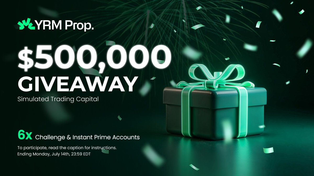 🎉We’re Giving Away $500,000 worth in accounts

To celebrate the launch of YRM Prop, we’re giving away 6 accounts, worth a total of $500,000 in simulated capital. 

Each account comes with:

✔️ 90/10 profit split
✔️ $0 activation fee
✔️ 24h payouts

The Prizes:

• 1x $50K