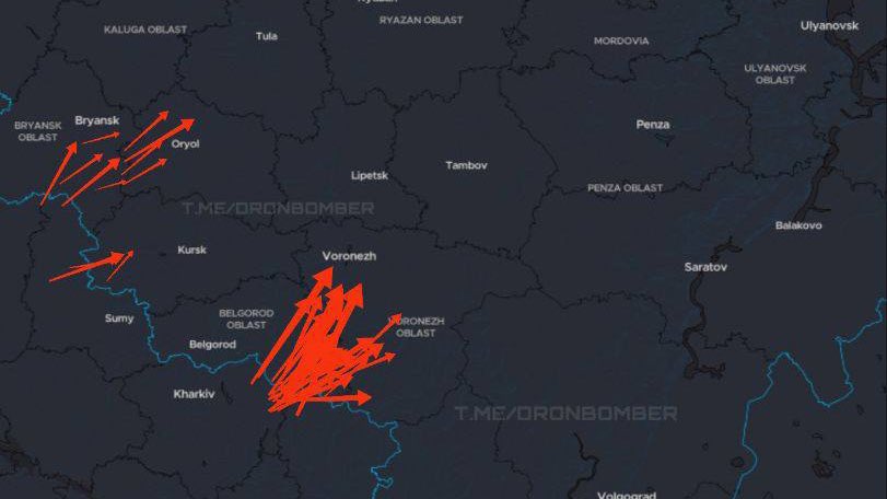 UAVs attack on Russia 🦅🦅🦅

Map from <a href="/DrnBmbr/">DroneBomber</a>