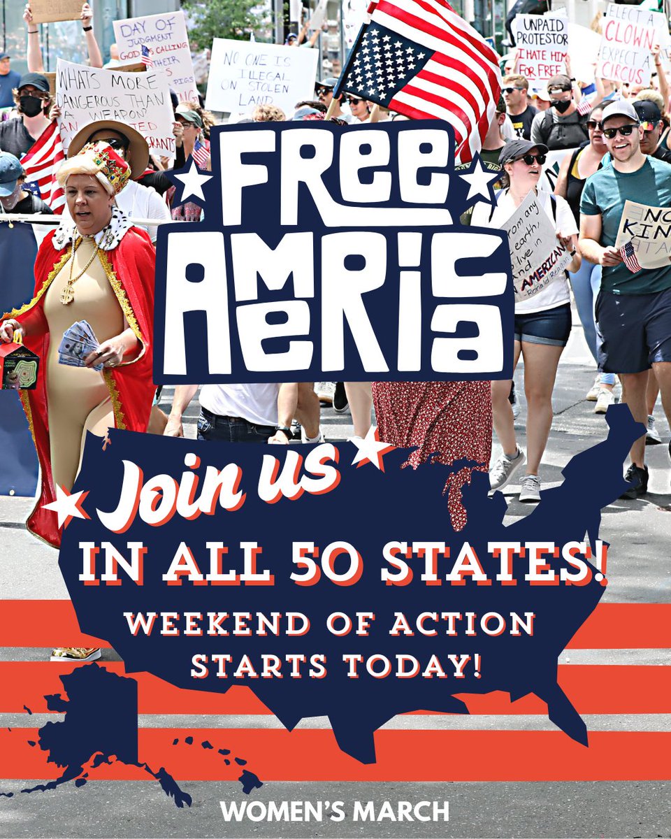 Free America Weekend Starts Today!  

It's offical - there's a #FreeAmericaWeekend event in every state. This weekend is your opportunity to get together at picnics and potlucks and engage in acts of freedom. 

Join us in your community: action.womensmarch.com/calendars/free…