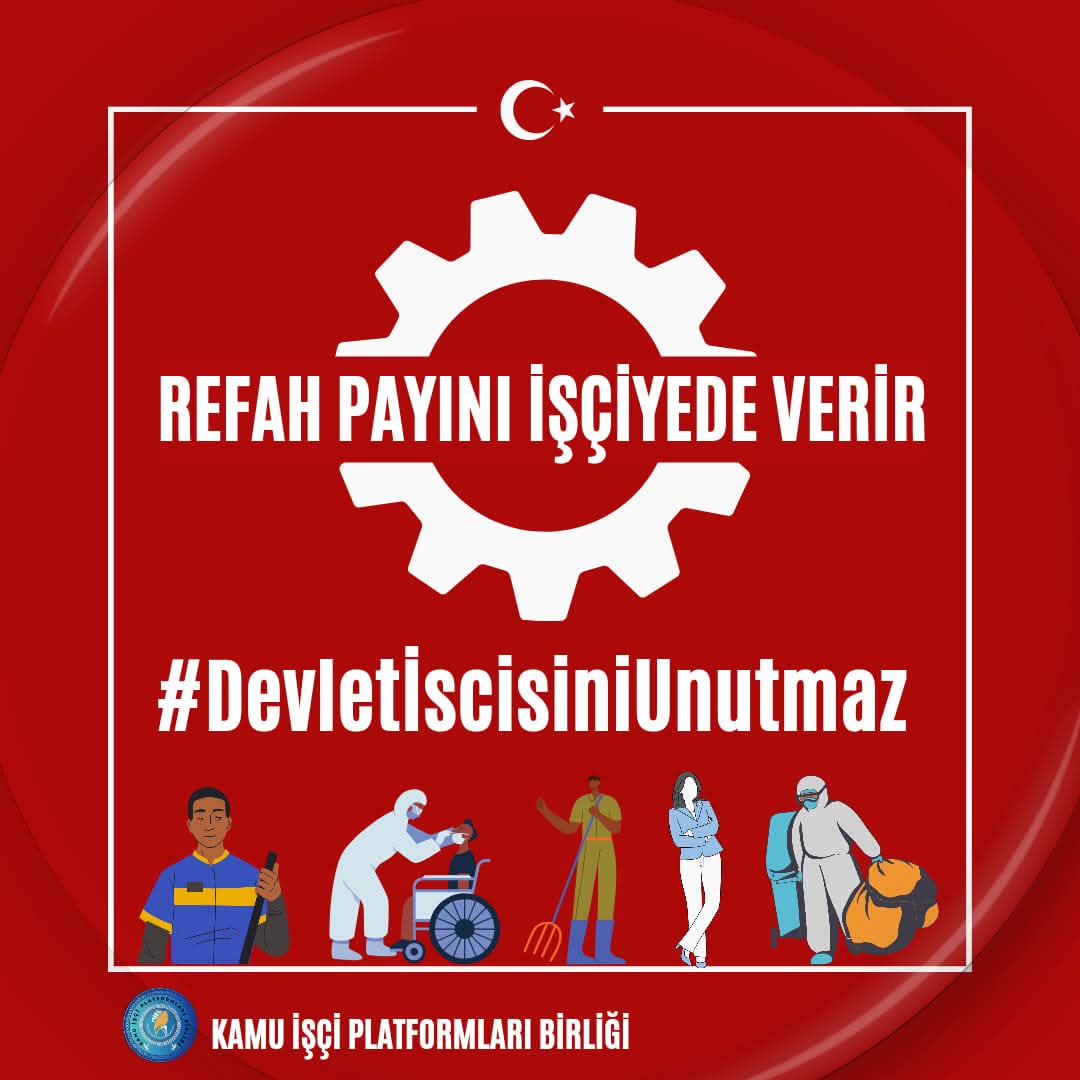 06isciplatformu's tweet photo. Refah payını işçisine verir,
" Kamu Çerçeve Protokolü " Eksiksiz imzalanır,
Devlet işçisini unutmaz.!
#işçihakkınıistiyor https://t.co/7JbFcujPB2