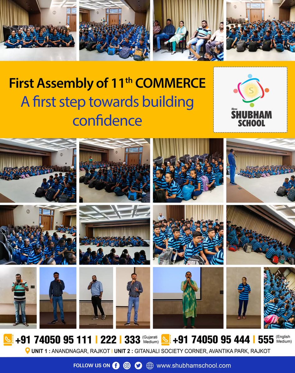 Shubham Schools - Rajkot (@rajkotshree) on Twitter photo ๐๐ถ๐ฟ๐๐ ๐๐๐๐ฒ๐บ๐ฏ๐น๐ ๐ผ๐ณ ๐ญ๐ญ๐๐ต ๐๐ข๐ ๐ ๐๐ฅ๐๐
๐ ๐ณ๐ถ๐ฟ๐๐ ๐๐๐ฒ๐ฝ ๐๐ผ๐๐ฎ๐ฟ๐ฑ๐ ๐ฏ๐๐ถ๐น๐ฑ๐ถ๐ป๐ด ๐ฐ๐ผ๐ป๐ณ๐ถ๐ฑ๐ฒ๐ป๐ฐ๐ฒ...๐ง๐ปโ๐ซ
#FirstAssembly #11thCommerce #CommerceBatch2025 #SchoolAssembly #AcademicEvent #CommerceStudents ๐๐ถ๐ฟ๐๐ ๐๐๐๐ฒ๐บ๐ฏ๐น๐ ๐ผ๐ณ ๐ญ๐ญ๐๐ต ๐๐ข๐ ๐ ๐๐ฅ๐๐
๐ ๐ณ๐ถ๐ฟ๐๐ ๐๐๐ฒ๐ฝ ๐๐ผ๐๐ฎ๐ฟ๐ฑ๐ ๐ฏ๐๐ถ๐น๐ฑ๐ถ๐ป๐ด ๐ฐ๐ผ๐ป๐ณ๐ถ๐ฑ๐ฒ๐ป๐ฐ๐ฒ...๐ง๐ปโ๐ซ
#FirstAssembly #11thCommerce #CommerceBatch2025 #SchoolAssembly #AcademicEvent #CommerceStudents