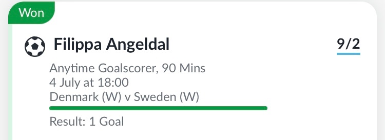 Another big value winner on the Women’s EUROs 🤑

What a summer we’re having 🔥

4/1, 5/1 and 11/1 shots in the next 👇

dubclub.win/markstinchcomb…