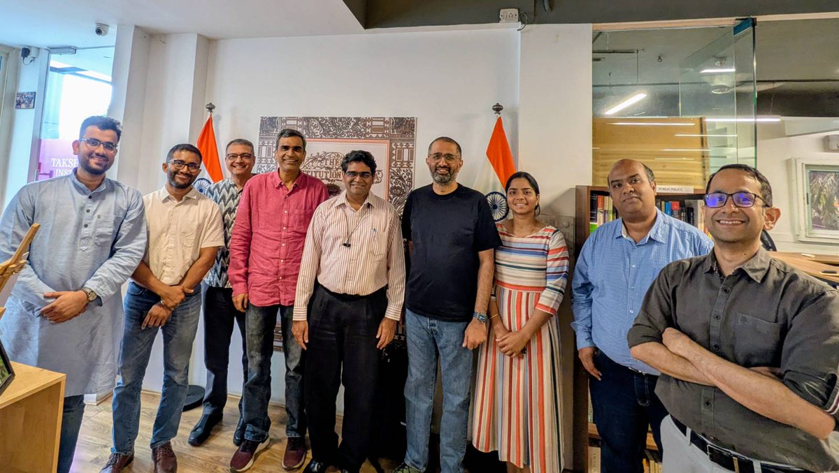 Arindam Goswami (@arigos) on Twitter photo Had an engaging, interesting and comprehensive discussion with <a href="/shivkuma_k/">Shivkumar Kalyanaraman</a>, CEO, <a href="/ANRFIndia/">Anusandhan National Research Foundation</a> at our <a href="/TakshashilaInst/">Takshashila Institution</a> office today, about the research ecosystem in India, things ANRF is doing in this regard, areas of synergy & collaboration, & the road ahead.
Thank you Shivkumar! Had an engaging, interesting and comprehensive discussion with <a href="/shivkuma_k/">Shivkumar Kalyanaraman</a>, CEO, <a href="/ANRFIndia/">Anusandhan National Research Foundation</a> at our <a href="/TakshashilaInst/">Takshashila Institution</a> office today, about the research ecosystem in India, things ANRF is doing in this regard, areas of synergy & collaboration, & the road ahead.
Thank you Shivkumar!