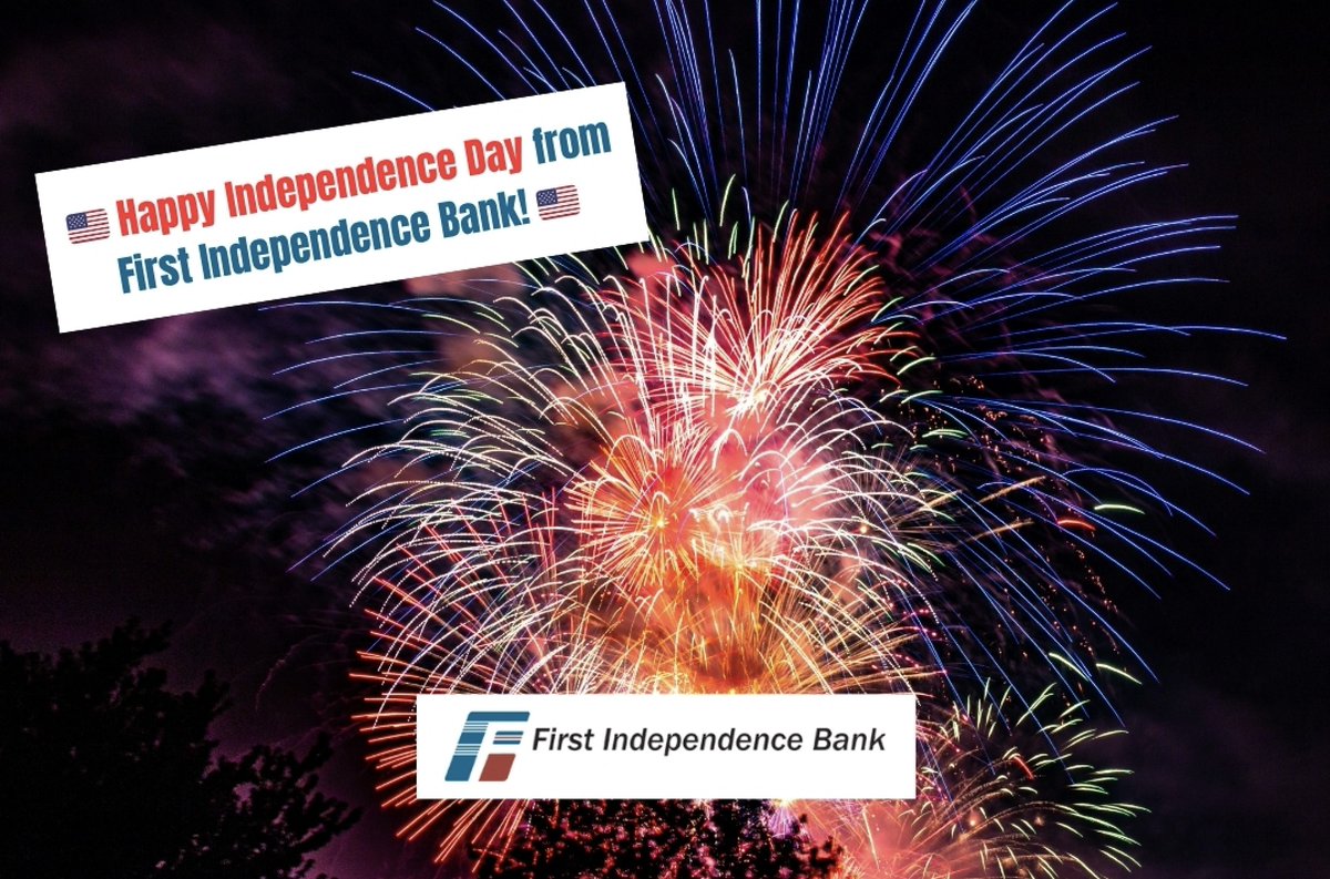 🇺🇸 Happy #IndependenceDay from #FirstIndependence Bank!

Today, we celebrate freedom, unity, and the strength of our communities.

Please note: All branches are closed today in observance of the holiday.

Wishing you a safe and joyful 4th of July!

#FIconnected #Bank