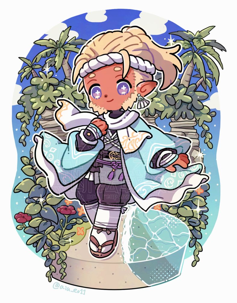 aiu_eo11's tweet image. Thanks for the commission request!⛵️🌺✨

#Commission