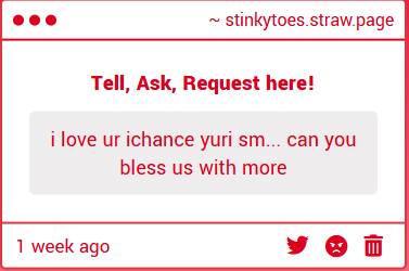 ImStinkyToes's tweet photo. Oh I promise you guys will get more ichance yuri... soon,, https://t.co/E107QwOtb5