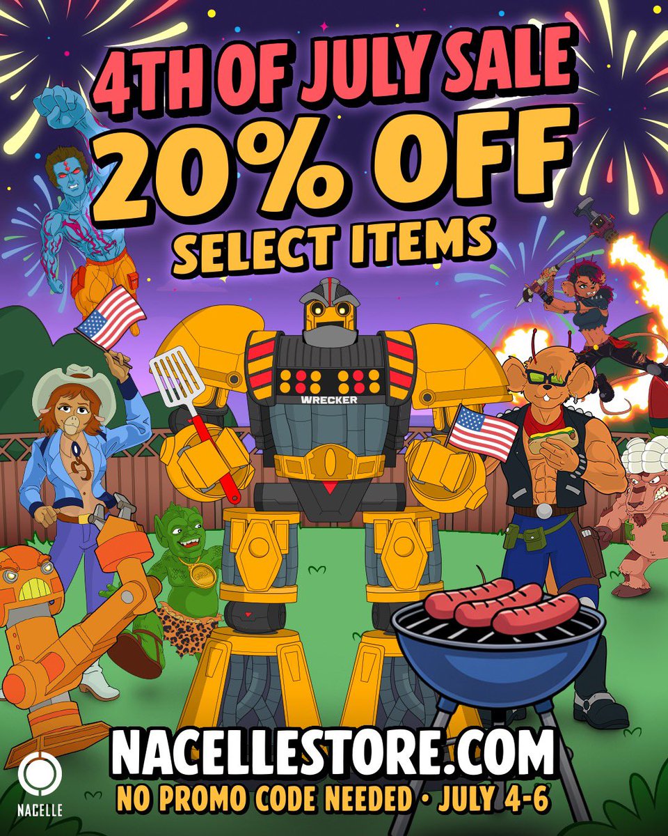 toysthatmadeus's tweet image. Happy 4th of July! Head over to the SALE TAB on NacelleStore.com to get 20% off select items! No code needed - sale ends Sunday, June 6 at 11:59pm PT. 

nacellestore.com/collections/sa…