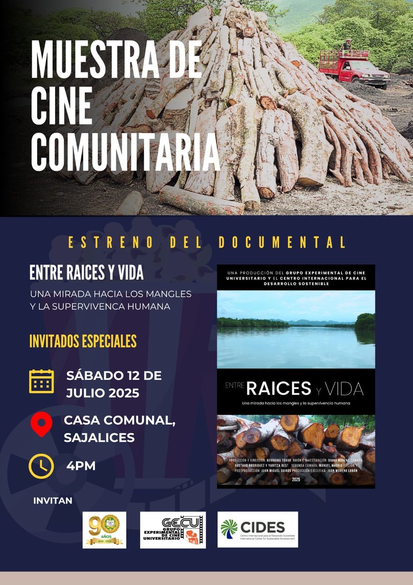 CIDES (@cidesnet) on Twitter photo Viajemos al corregimiento de Sajalices en Chame, para el estreno del documental Entre Raíces y Vida. Sábado 12 de julio casa comunal de Sajalices 4:00 p.m. El Mangle una actividad de sustento familiar propia de los moradores de la comunidad.
Con: <a href="/gecupanama/">gecupanama</a> Viajemos al corregimiento de Sajalices en Chame, para el estreno del documental Entre Raíces y Vida. Sábado 12 de julio casa comunal de Sajalices 4:00 p.m. El Mangle una actividad de sustento familiar propia de los moradores de la comunidad.
Con: <a href="/gecupanama/">gecupanama</a>