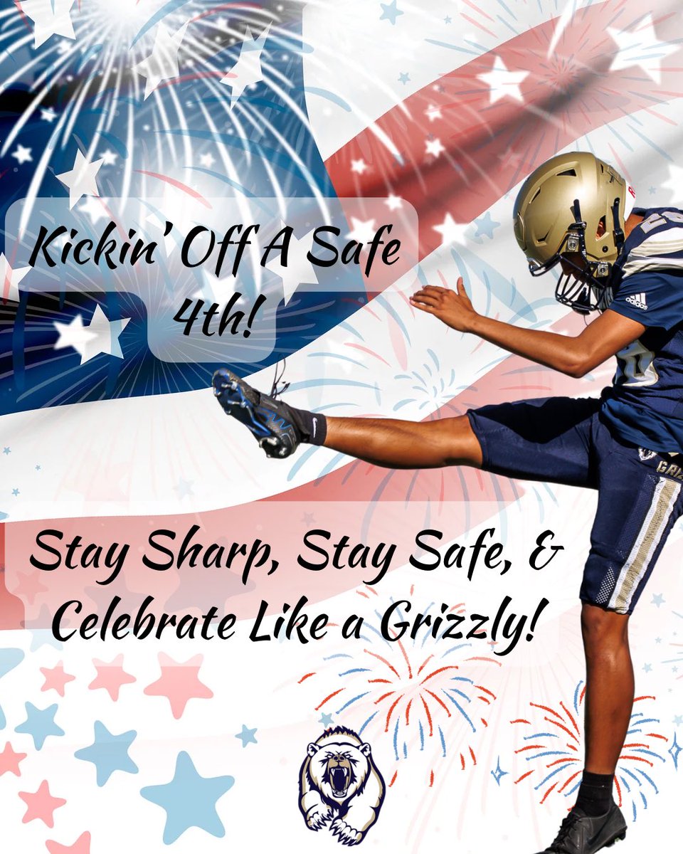 Coach Dyer (@coach_dyer_lv) on Twitter photo Happy 4th of July from <a href="/svgrizzfb/">SVHS Grizzly Football</a>! Hope you have fun, be safe and enjoy your day! Happy 4th of July from <a href="/svgrizzfb/">SVHS Grizzly Football</a>! Hope you have fun, be safe and enjoy your day!