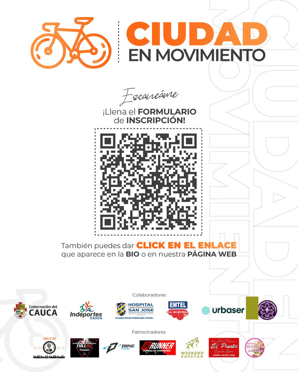 AlcaldiaPopayan's tweet photo. Nos preparamos 🚴🏼‍♂️ para el ciclopaseo familiar 🩵 #CiudadEnMovimiento.

¿Y tú, estás listo para rodar 🚲 por las calles de #Popayán?

👍🏼 Revisa tu bici antes de salir.
🫶🏻 Usa siempre el casco.
🤜🏼🤛🏾 Atiende las indicaciones del equipo organizador. https://t.co/defMU2drcH