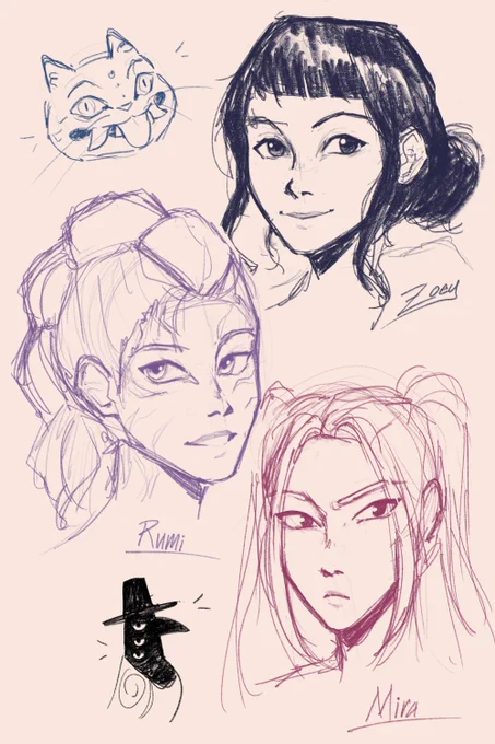 I'm still getting used to drawing them but I think I'm finally getting the hang of it lol
#HUNTRIX #KPOPDEMONHUNTERS 