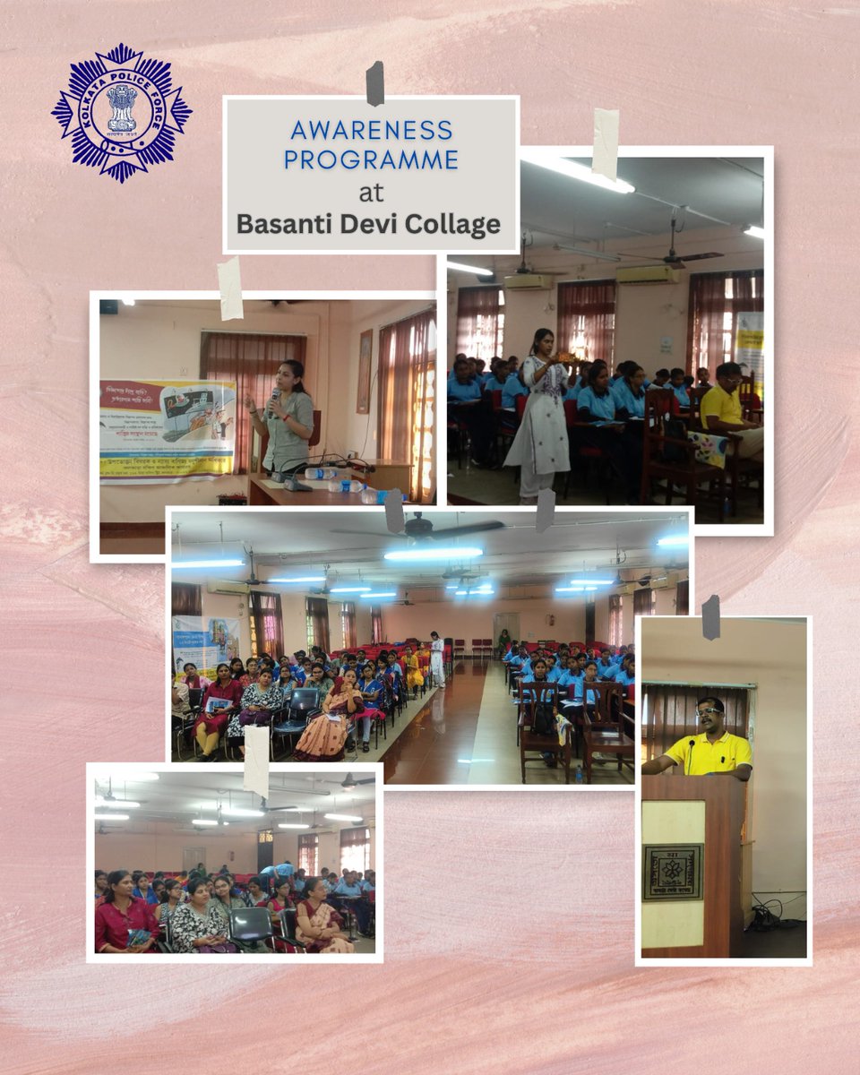 Cyber Crime Branch, Kolkata Police on 04.07.2025 had an interactive session with NCC and NSS cadets of Basanti Devi College on maintaining cyber hygiene and trending crimes on social media.

Follow us on instagram: instagram.com/beawarebecyber…  Our WhatsApp handle: